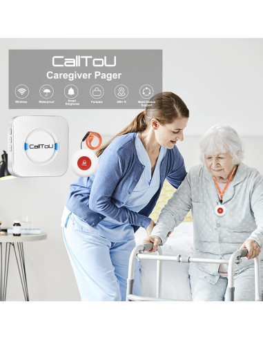 Botón de Llamada Inalámbrico CallToU 3 Botones y 3 Receptores