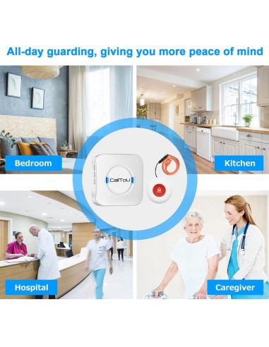 Botón de Llamada Inalámbrico CallToU 3 Botones y 3 Receptores