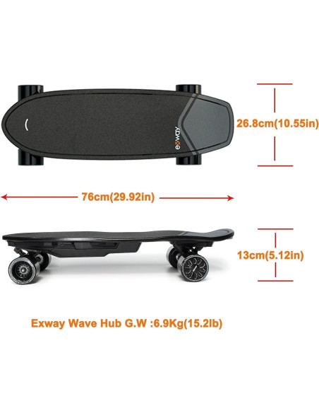 Exway Wave Patinete Eléctrico 99Wh Carga Rápida 199kg