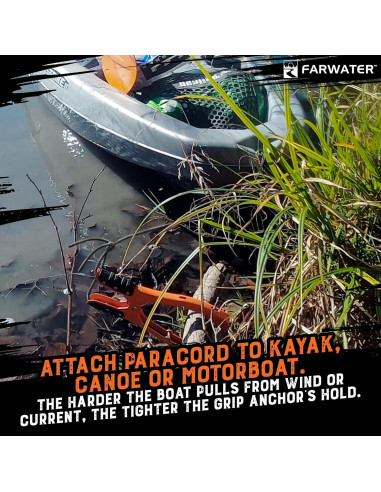 Agarradera de Ancla FARWATER para Kayak 4,57 m Naranja
