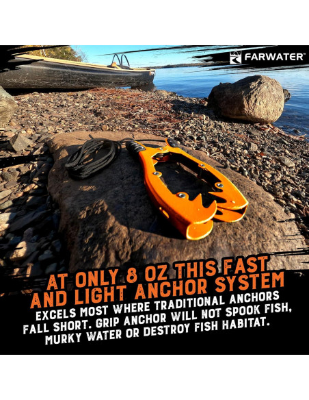 Agarradera de Ancla FARWATER para Kayak 4,57 m Naranja