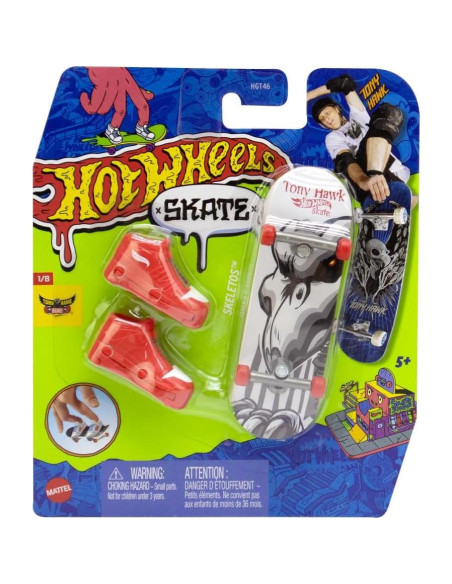 Mini Patineta Hot Wheels SKELETOS 10 cm con zapatos