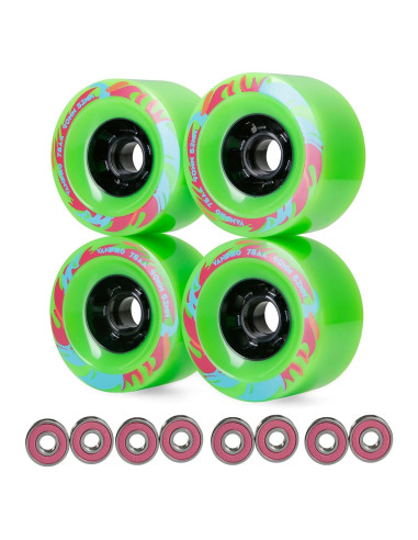 Ruedas para Patineta Eléctrica Vanpro 90mm Verde Fluorescente