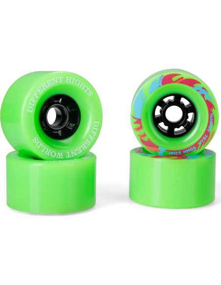 Ruedas para Patineta Eléctrica Vanpro 90mm Verde Fluorescente