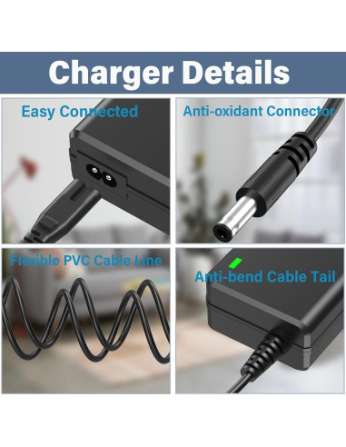 Cargador 42V GOTRAX GXL V2 G2 G3 G4 1.7A Batería 36V