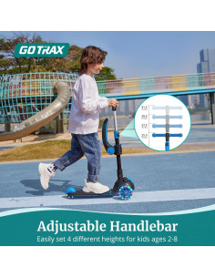 Scooter Plegable Gotrax KS3 Pro para Niños 3 Ruedas LED 2