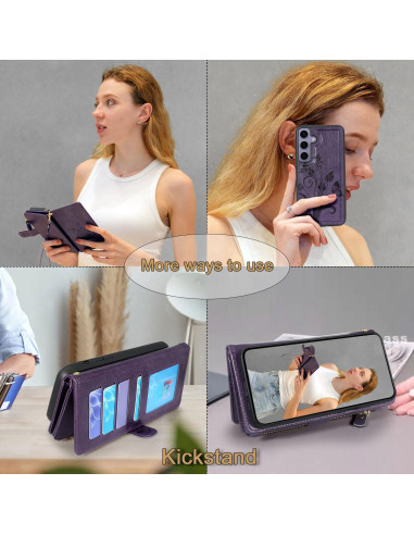 Carcasa Billetera Lacass para Samsung Galaxy S24+ 2024 - 12 Tarjetas