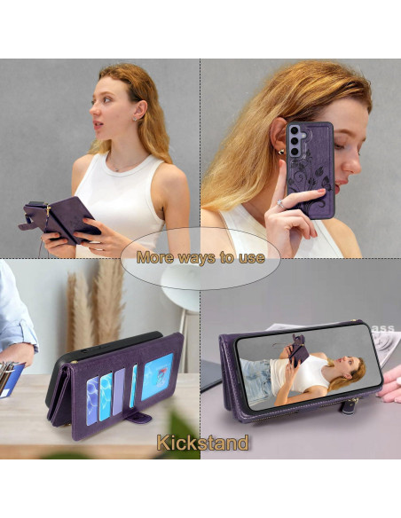 Carcasa Billetera Lacass para Samsung Galaxy S24+ 2024 - 12 Tarjetas