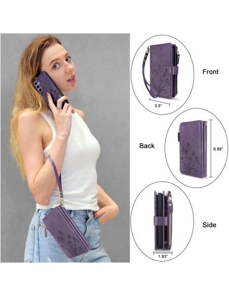 Carcasa Billetera Lacass para Samsung Galaxy S24+ 2024 - 12 Tarjetas