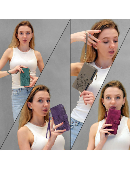 Carcasa Billetera Lacass para Samsung Galaxy S24+ 2024 - 12 Tarjetas