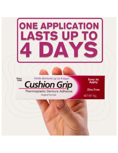 Adhesivo para Dentaduras Cushion Grip 10.16x3.30 cm Viaje