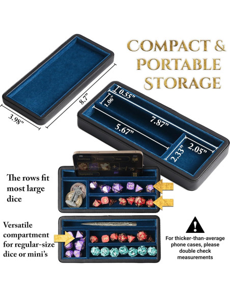 Estuche Premium Soar Forge para Dados D&D - Tapa Magnética