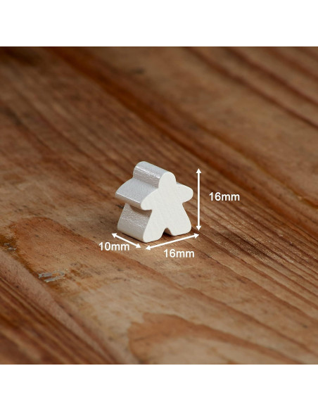 100 Meeples de Madera Apostrophe Games Multicolor 15cm