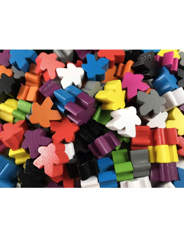 100 Meeples de Madera Apostrophe Games Multicolor 15cm