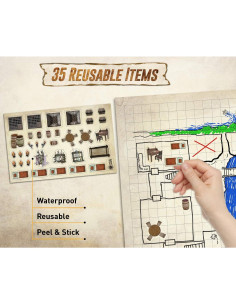 Melee Mats Kit DND 3 Tapetes Borrables 61x91 cm 2