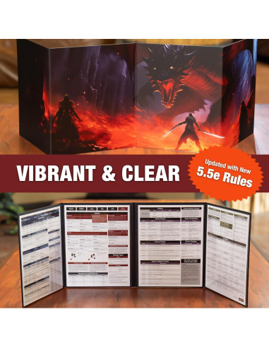 Pantalla DM 4 Paneles Tidyboss para Dungeons and Dragons