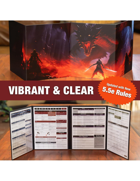 Pantalla DM 4 Paneles Tidyboss para Dungeons and Dragons