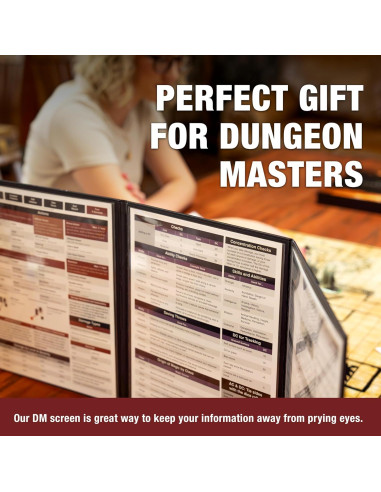 Pantalla DM 4 Paneles Tidyboss para Dungeons and Dragons