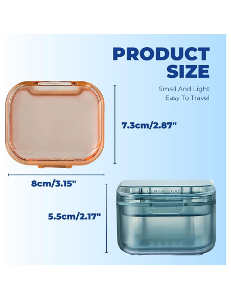Estuche para Retenedores AHYUEE Naranja 3 en 1 Portátil