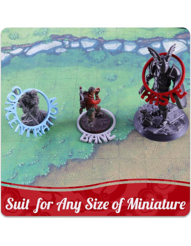 112 Anillos de Estado DND Byhoo con Soporte y Marcadores