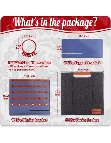 112 Anillos de Estado DND Byhoo con Soporte y Marcadores