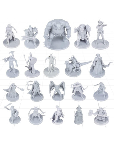 Miniaturas de Fantasía Path Gaming 20 Figuras D&D 28MM