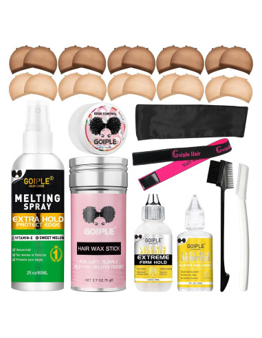 Kit Accesorios para Pelucas Goiple 29 Piezas con Pegamento
