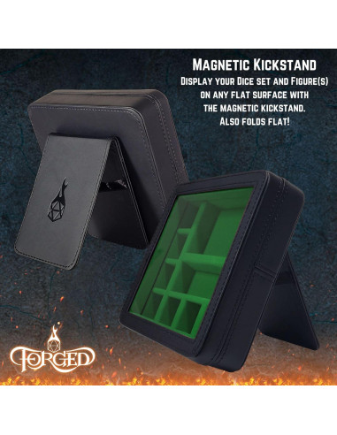 Estuche de Exhibición RPG Forged Dice Co. Verde para Dados