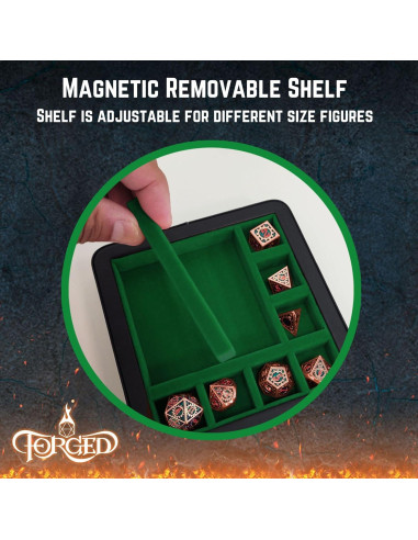 Estuche de Exhibición RPG Forged Dice Co. Verde para Dados