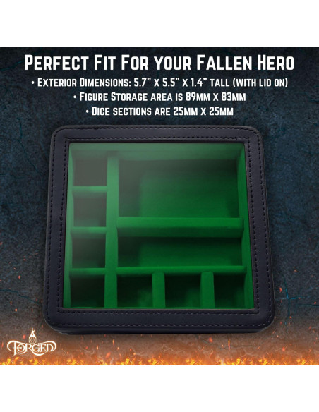 Estuche de Exhibición RPG Forged Dice Co. Verde para Dados