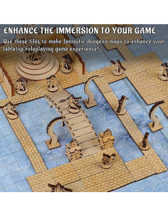 Losas de Mazmorras CZYY Juego de 24 Terreno Modular 5x5 cm 2