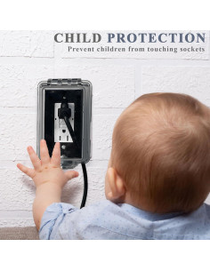 Caja de seguridad para salidas eléctricas Bebés 2 paquetes 2