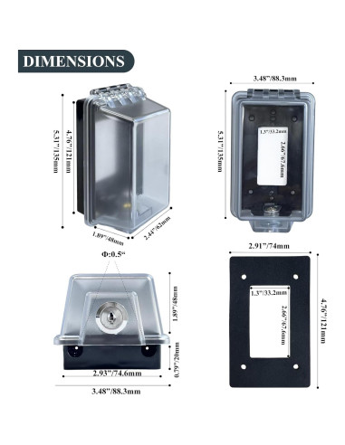 Caja de seguridad para salidas eléctricas Bebés 2 paquetes