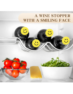 Tapones de Vino de Silicona Genérico Amarillo - 3 Piezas 2