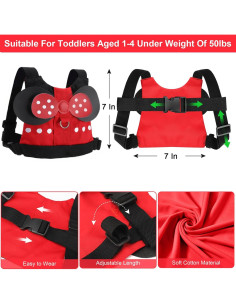 Arnés de Seguridad Accmor para Niños 1-5 Años Rojo 2