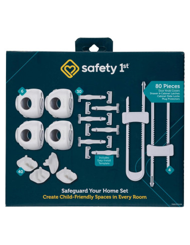 Juego de Seguridad Infantil Safety 1st 80 Pcs Blanco