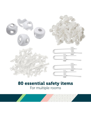 Juego de Seguridad Infantil Safety 1st 80 Pcs Blanco