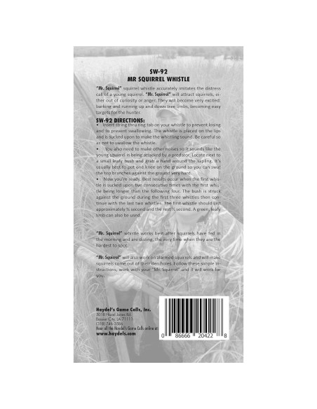 Silbato de Ardilla Haydel's Game Calls 16.7x8.6 cm