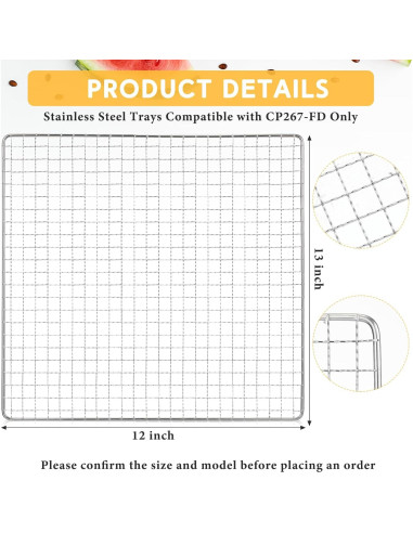 Bandejas deshidratadoras Baderke 4 piezas acero inoxidable