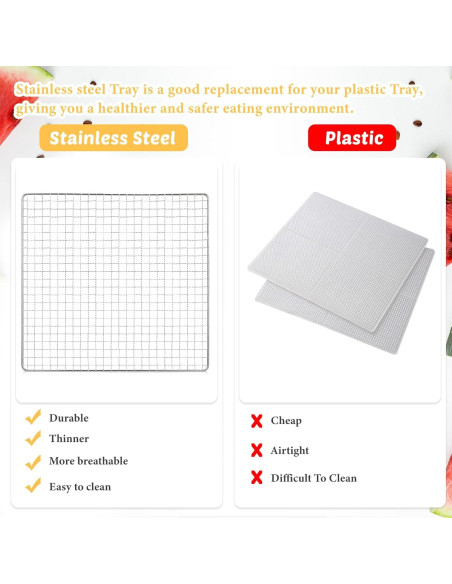 Bandejas deshidratadoras Baderke 4 piezas acero inoxidable