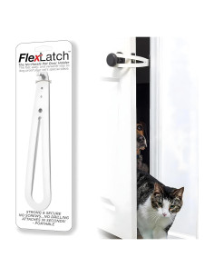 Soporte de Puerta para Gatos FlexLatch Blanco 10x30 cm