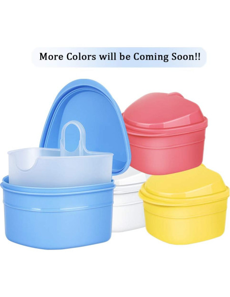 Caja de Baño para Dentaduras THINKPRICE Azul y Blanco