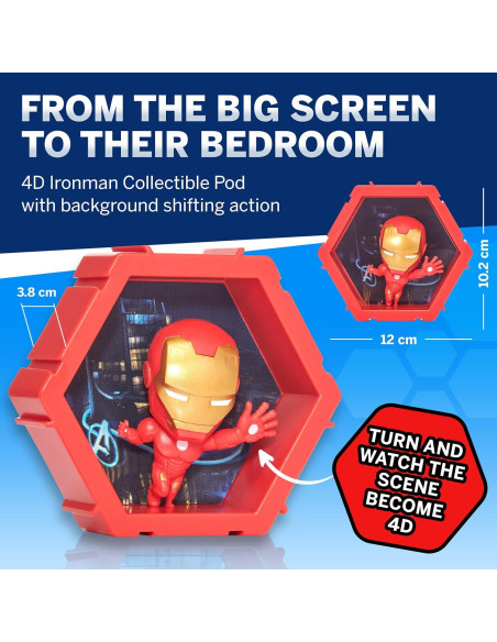 Figura Iron Man 4D WOW! PODS Coleccionable 10x12 cm