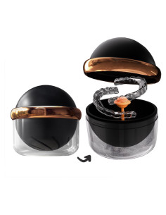 Estuche para Dentaduras AARAINBOW Negro con Colador y Taza