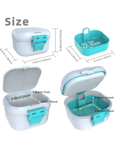 Taza para Dentaduras ARGOMAX a Prueba de Fugas 220 ml