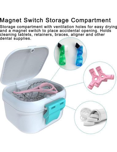 Taza para Dentaduras ARGOMAX a Prueba de Fugas 220 ml