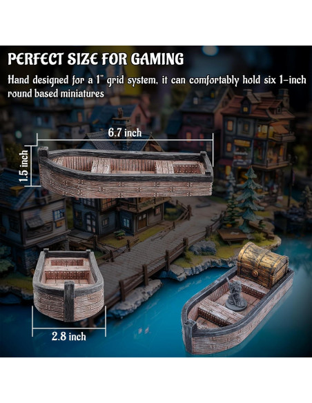 Miniatura Barco DND CZYY Pintada a Mano 28mm para RPG