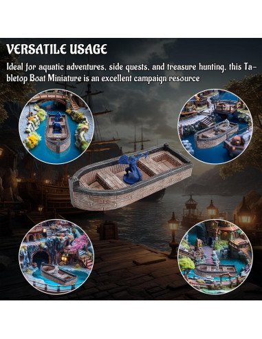 Miniatura Barco DND CZYY Pintada a Mano 28mm para RPG