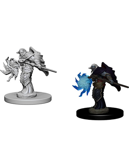 Miniaturas D&D WizKids Mago Elfo Masculino Sin Pintar - 2 Piezas