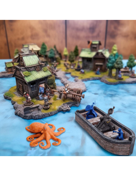 Miniatura Barco DND CZYY Pintada a Mano 28mm para RPG